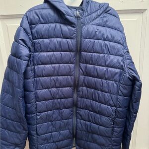 Navy Quilted Puffer Jacket